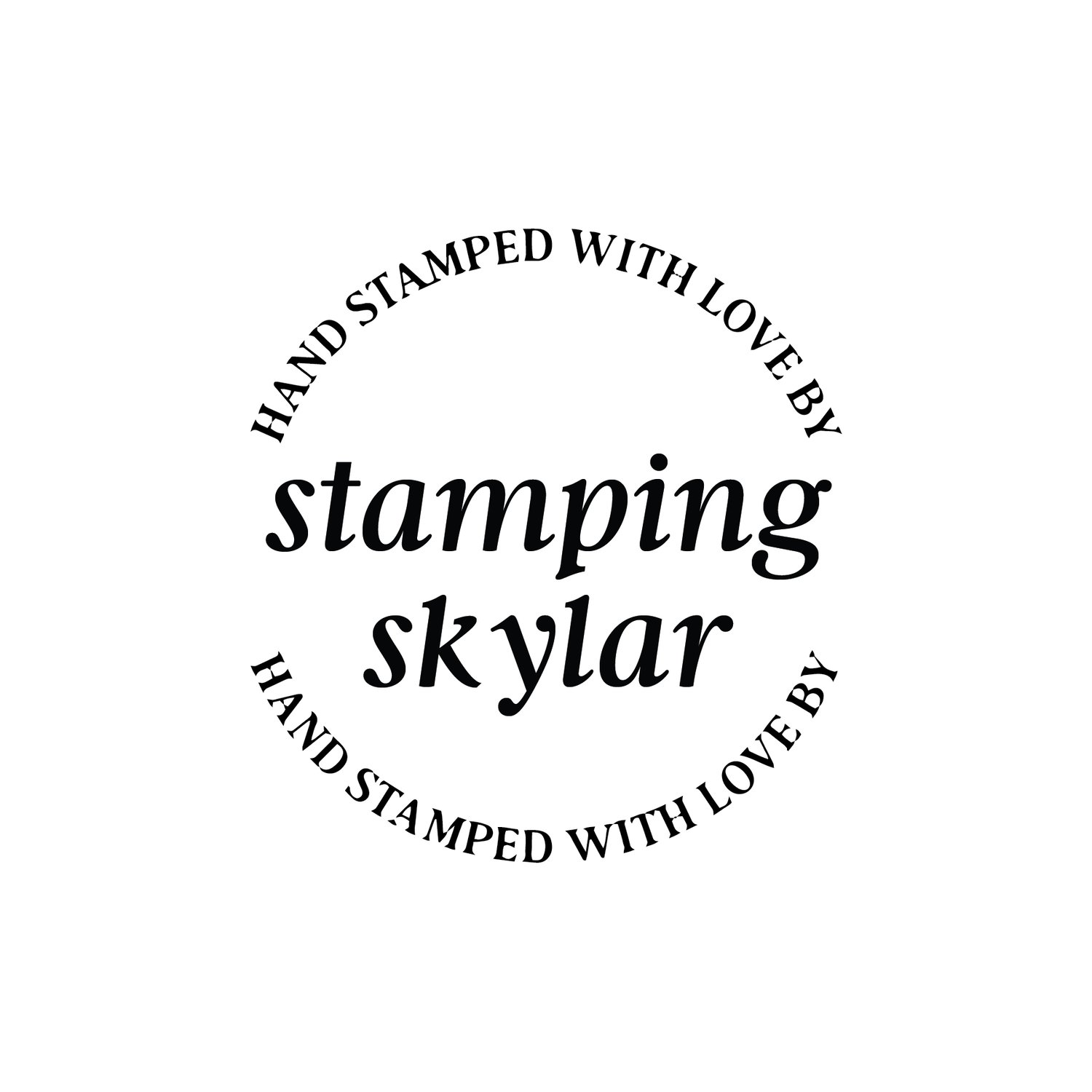Image of Round Hand Stamped with Love by Italic