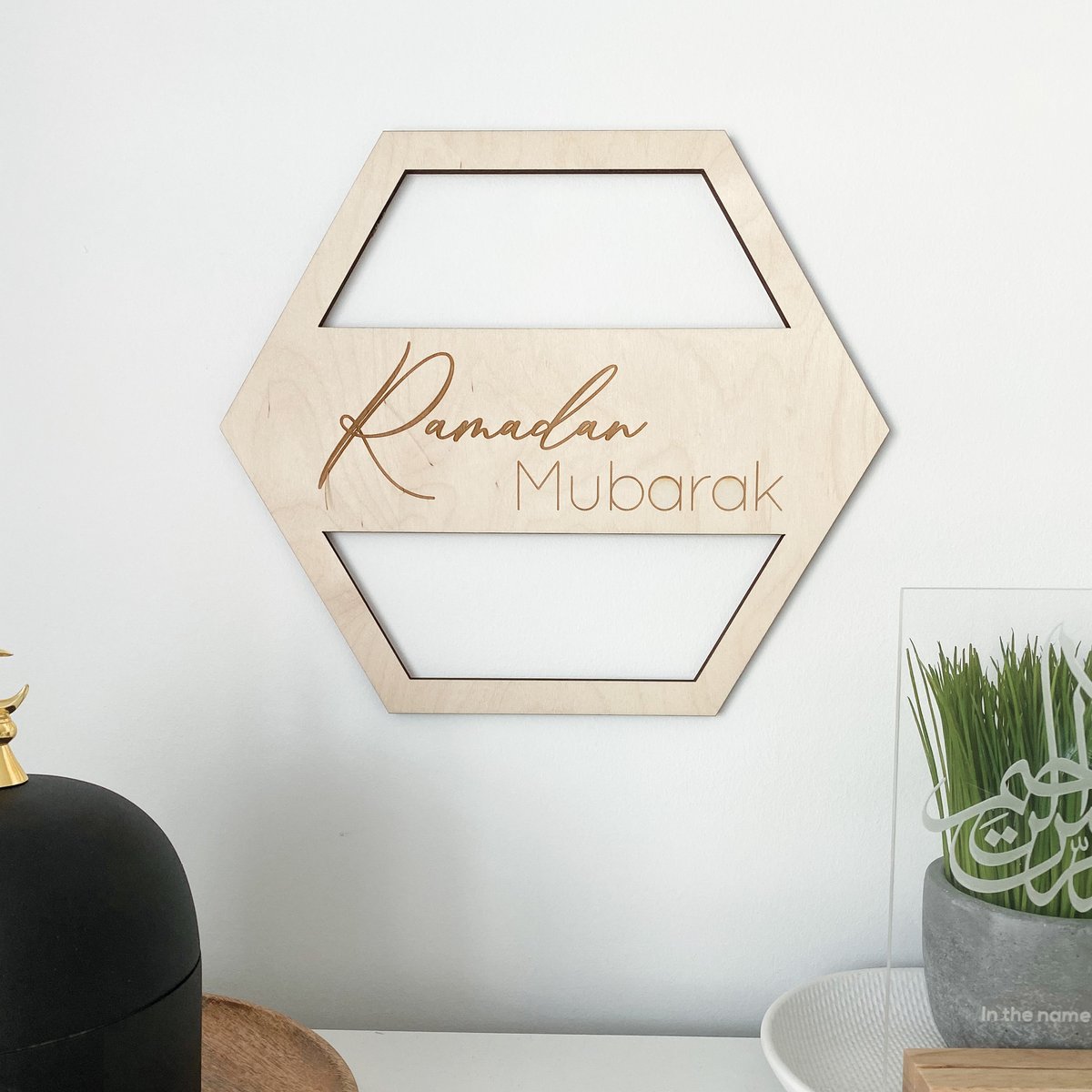 Image of ramadan + eid wood plaque 