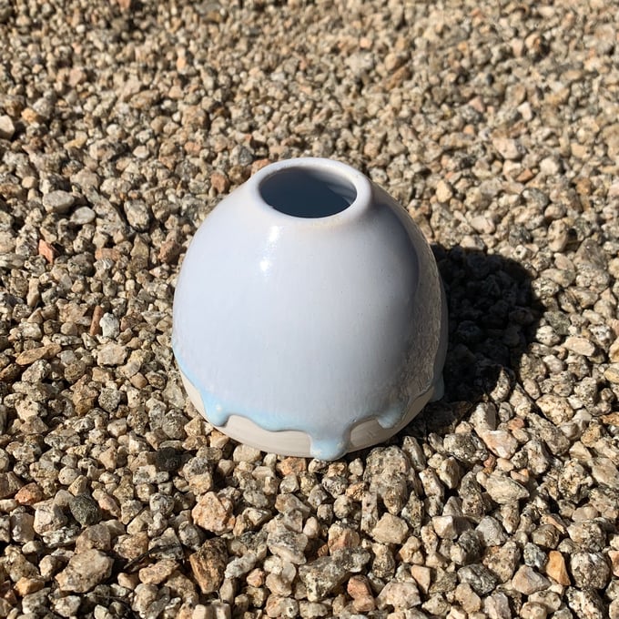 Image of Snow Blue Bud Vase