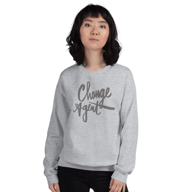 Unisex Grey on Grey Script Sweatshirt