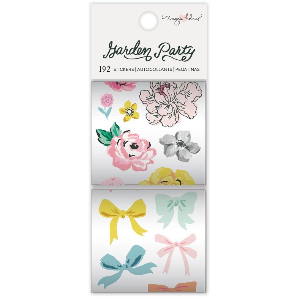 Maggie Holmes Garden Party Resin Stickers 20/Pkg-Gold Glitter