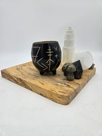 Image 3 of Black magic and Runes Footed Pot