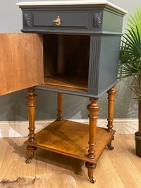 Image 2 of Stunning French marble oak bedsides