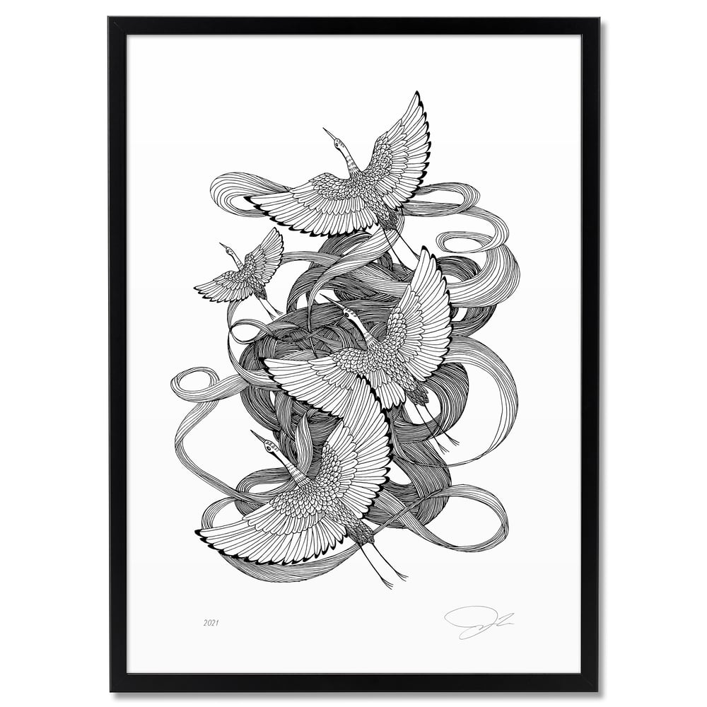 Large Print: Spring Cranes