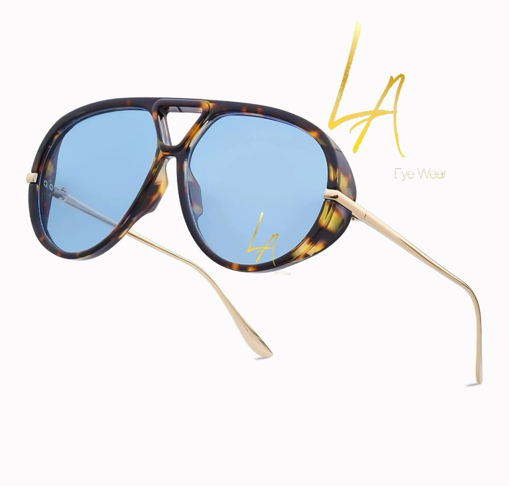 Image of OVERSIZED “LA” Aviators Eyewear (blue tint) PRE ORDER 