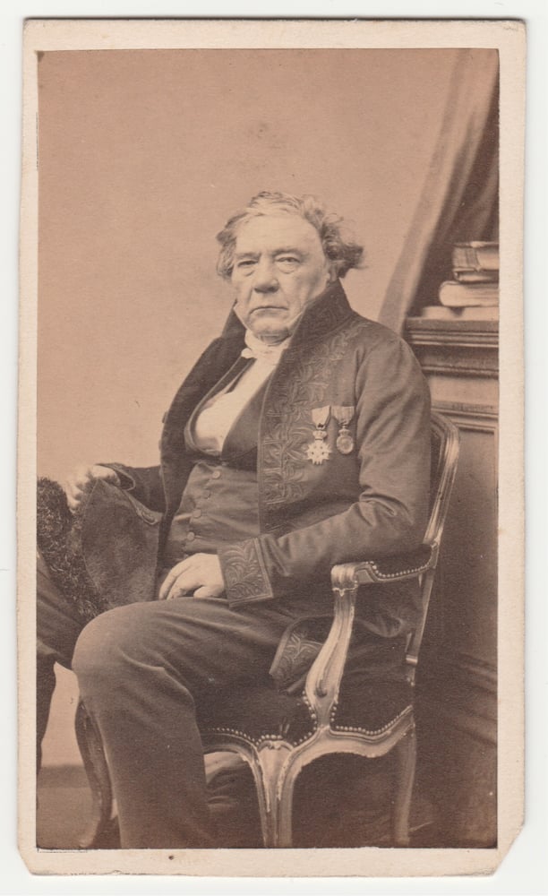 Image of Pierre Petit: Jaques Babinet wearing médaille Sainte-Hélène, ca. 1860