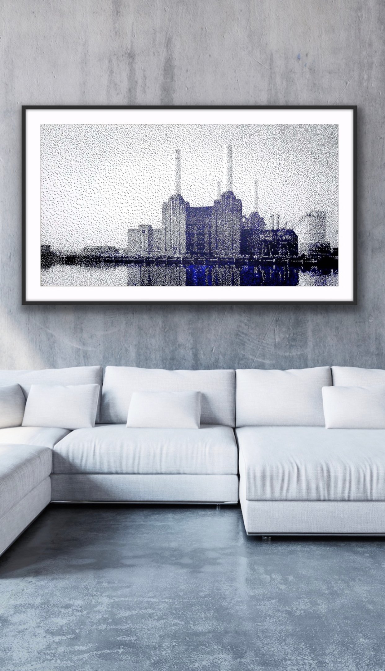 Dot Matrix - Battersea Power Station - Poured paint dot by dot