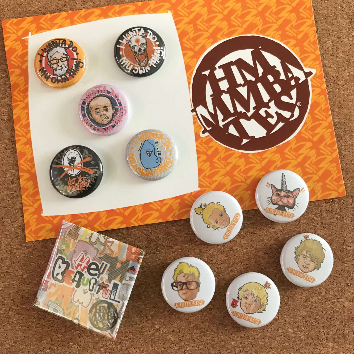Image of Hmmmbates button Badge pack