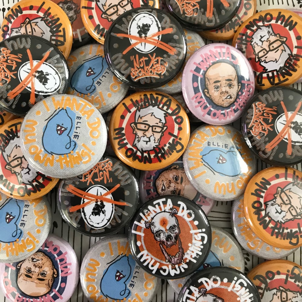 Image of Hmmmbates button Badge pack