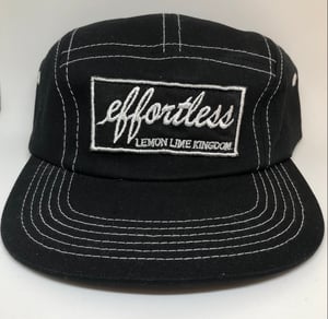 Image of Black Effortless 5 Panel Hat