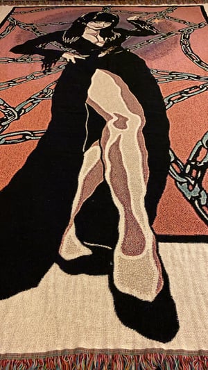 Image of Mistress of the Dark woven blanket