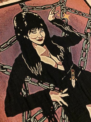 Image of Mistress of the Dark woven blanket