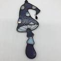Purple Pixie Mushroom Suncatcher 