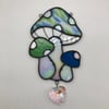Green and Blue Mushie Trio Suncatcher
