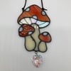 Orange Mushie Trio Suncatcher