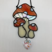 Image 1 of Orange Mushie Trio Suncatcher