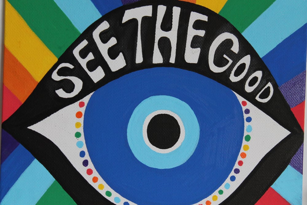 "See The Good" 7x7 painting