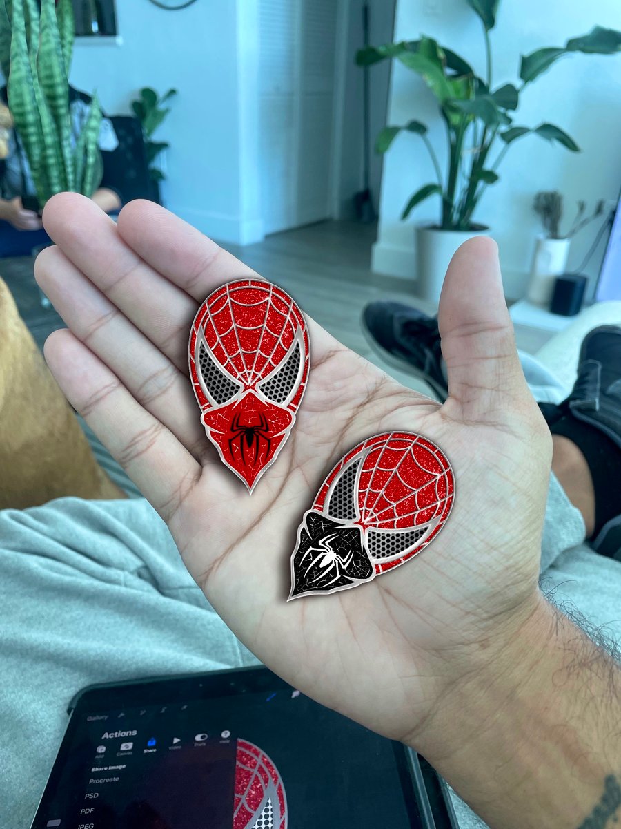 Image of SPIDER-MAN PIN PRE ORDER (Both colors) please read the full description below