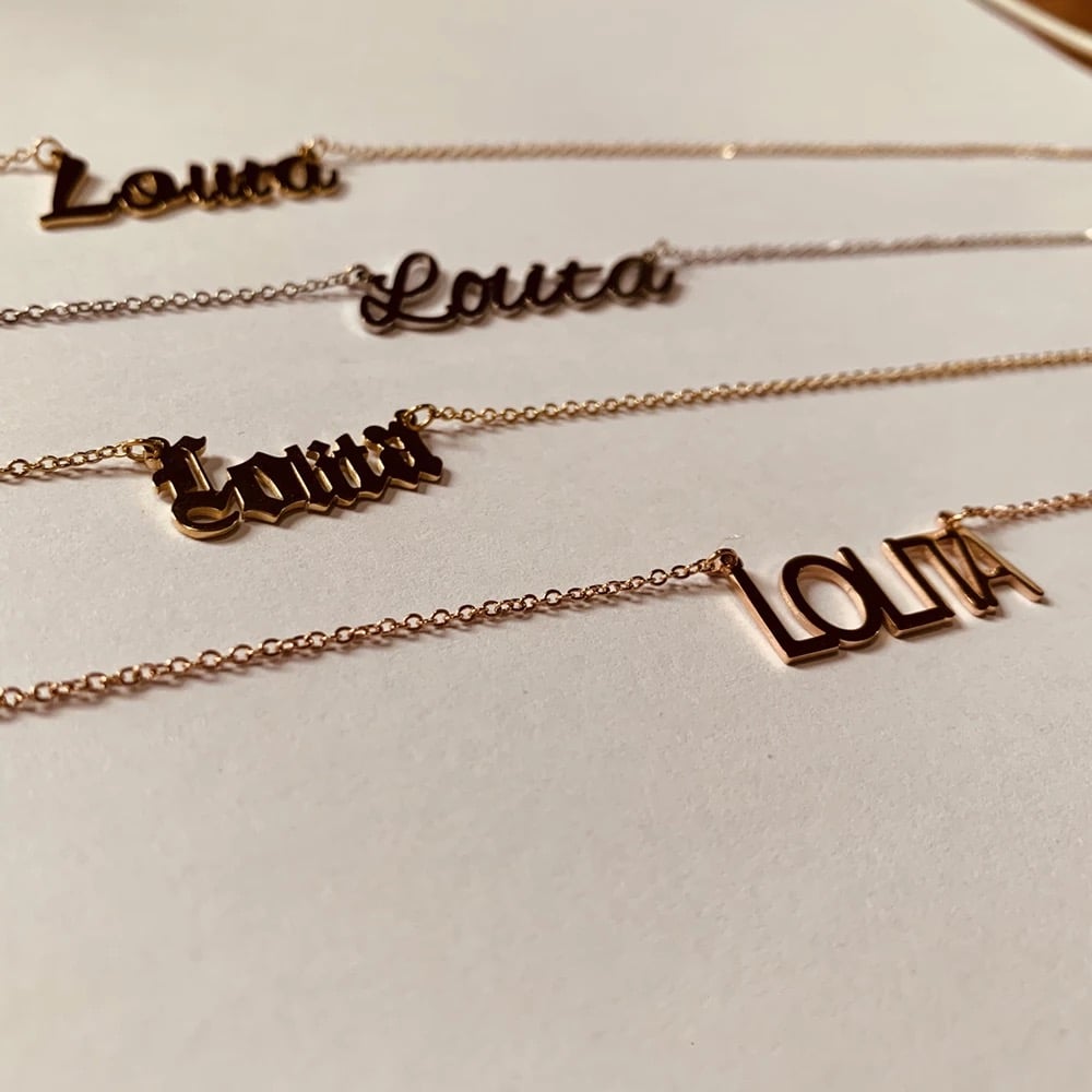 Image of Name Plate Necklace 