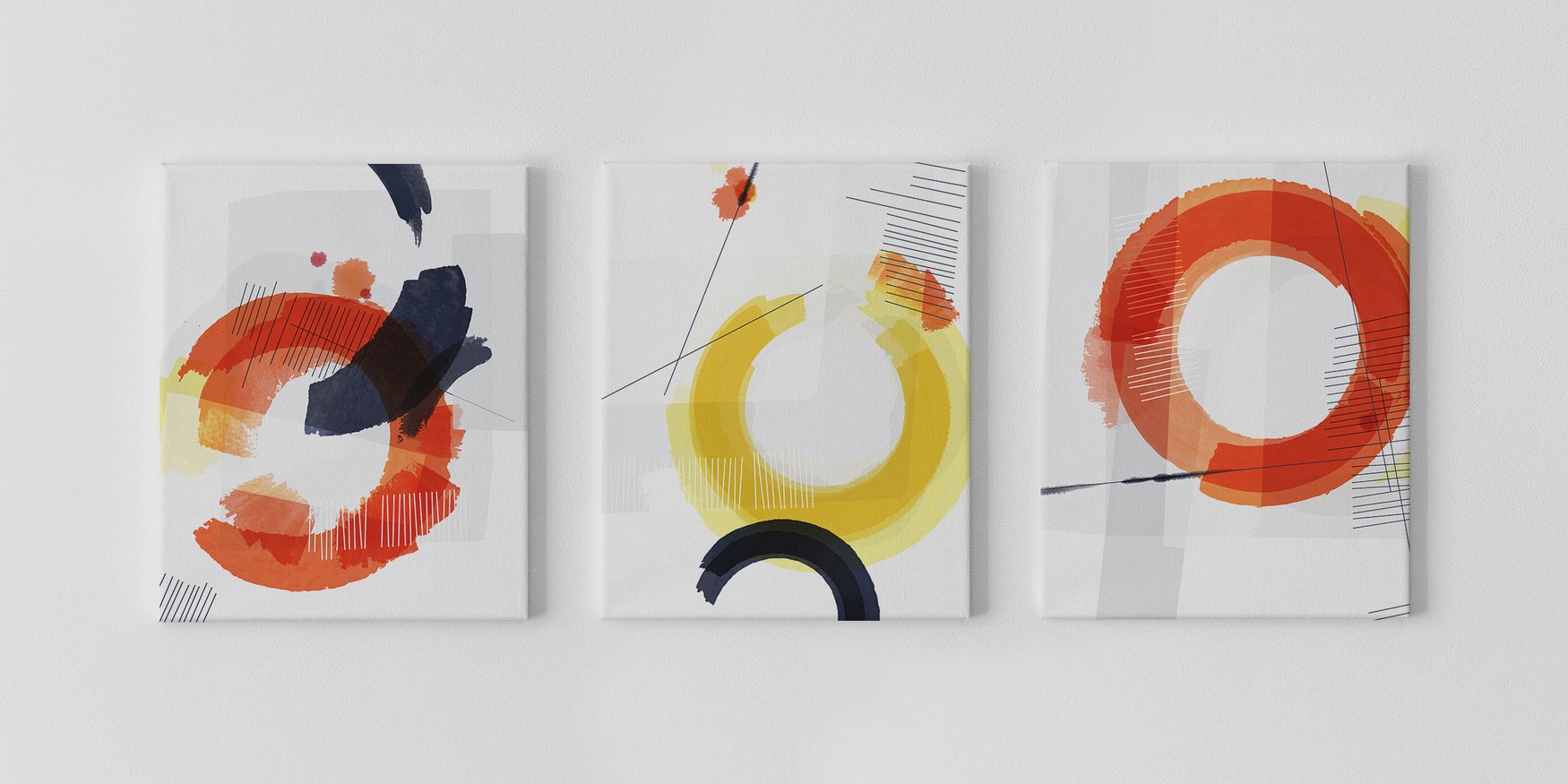 Image of Nucleus Series — 3 Canvas Print Set