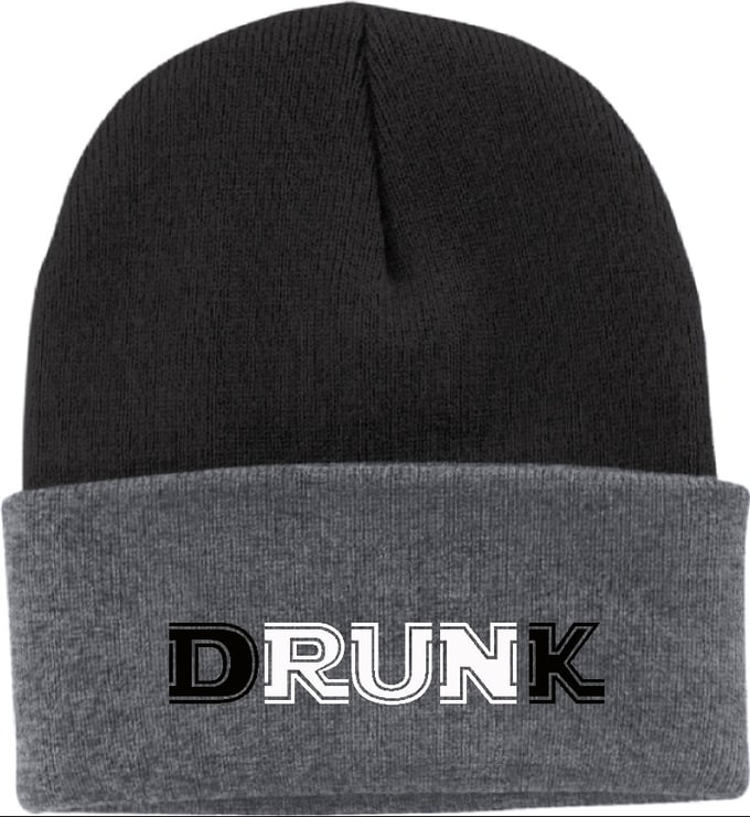 Image of "DRUNK" Beanie Cap