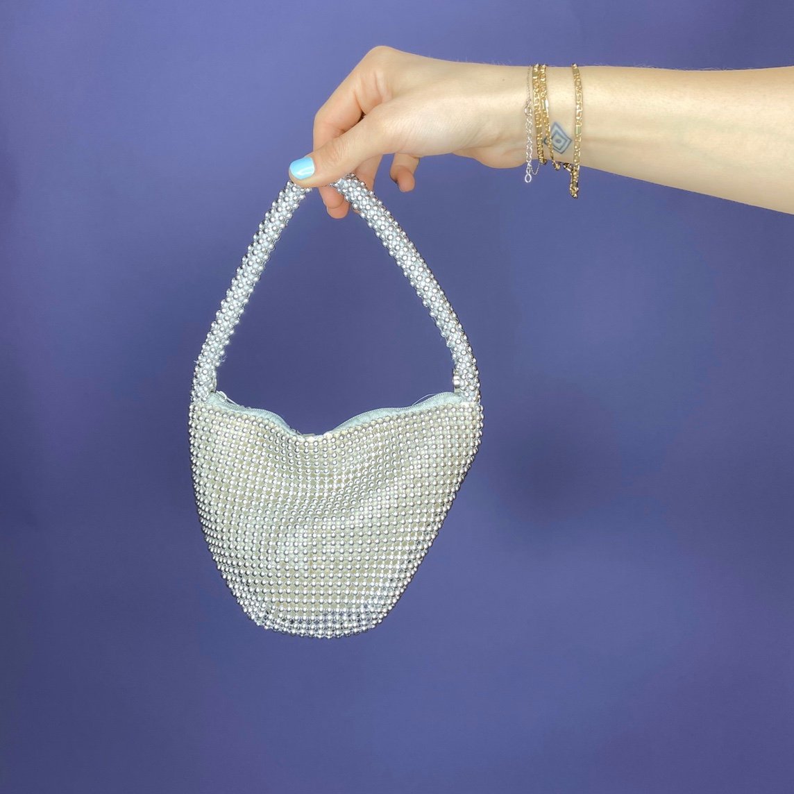 a disco ball but in tiny bag form