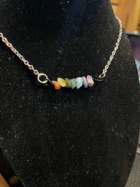 Image 2 of Chakra Chip Stone Necklace