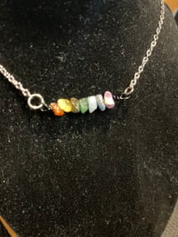 Image 3 of Chakra Chip Stone Necklace