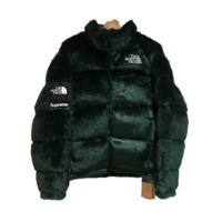 Supreme/The North Face Green Faux Fur Nuptse Jacket