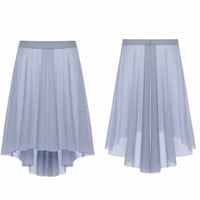 Image 5 of Back tuck High low mesh skirt