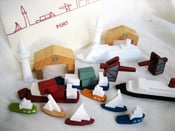 Image of port and boat block set from muji