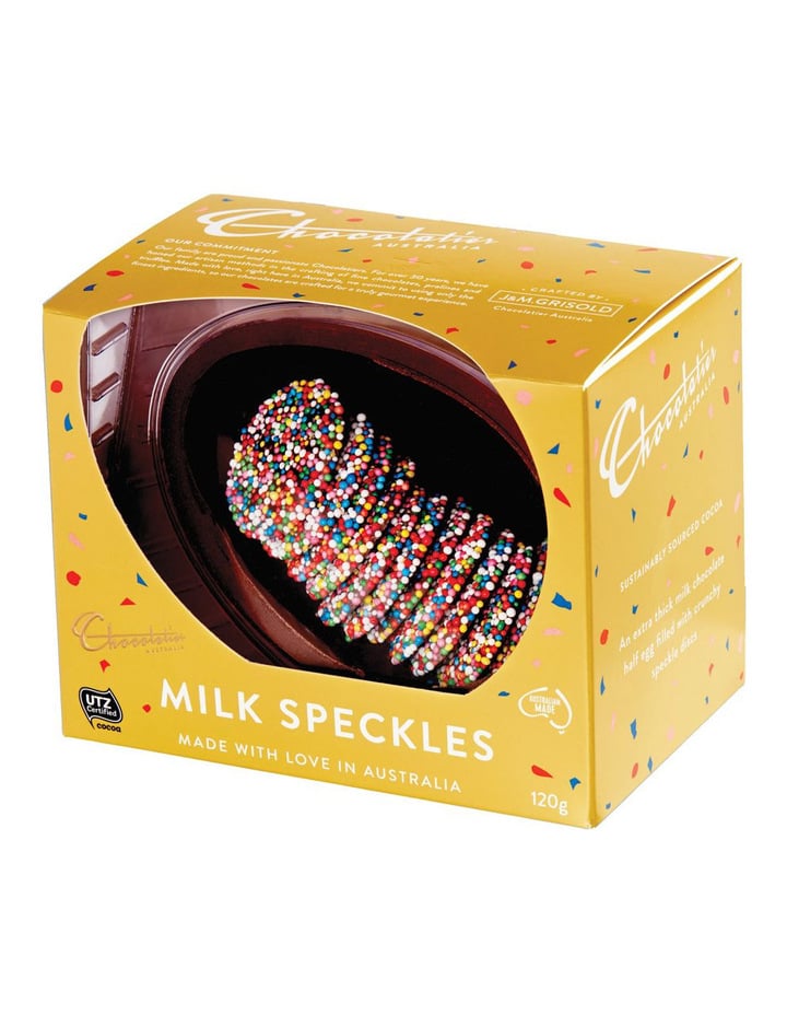 Image of Chocolatier Milk Chocolate Half Egg With Speckles (120g)