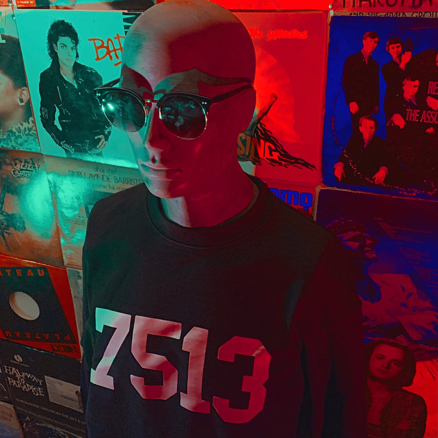 Image of Black “7513” Champion Crewneck (RETRO)