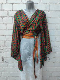 Image 1 of Stevie sari top with tassle zig zags