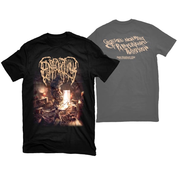 Image of EPICARDIECTOMY "GROTESQUE MONUMENT OF PARAPERVERSIVE TRANSFIXION" T-SHIRT