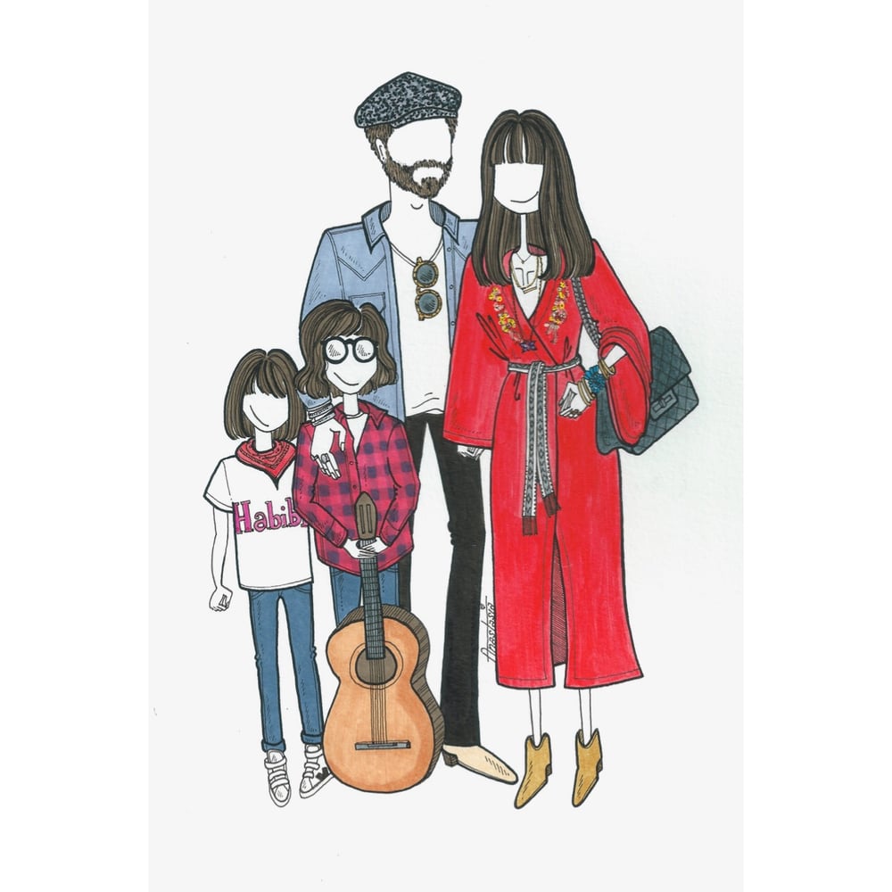 Image of Custom A4 Family Portrait