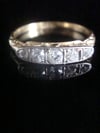 Edwardian Art deco 18ct yellow gold platinum diamond 0.45ct 5 stone ring