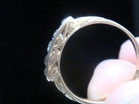 Image 2 of Edwardian Art deco 18ct yellow gold platinum diamond 0.45ct 5 stone ring