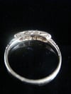 Edwardian Art deco 18ct yellow gold platinum diamond 0.45ct 5 stone ring