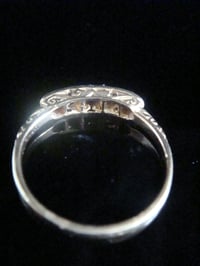 Image 3 of Edwardian Art deco 18ct yellow gold platinum diamond 0.45ct 5 stone ring