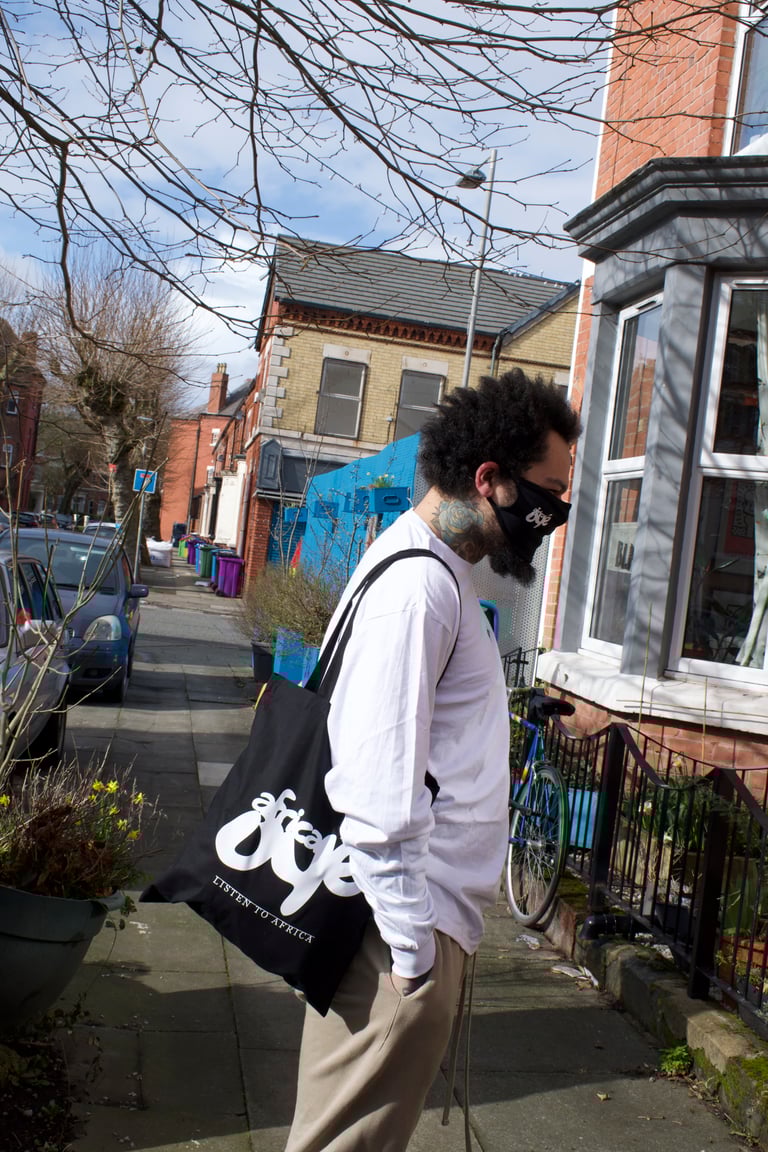 Black Tote Bag - Type Logo Image 2