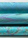 Marbled Paper Turquoise 1/2 sheets
