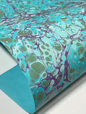 Marbled Paper Turquoise 1/2 sheets