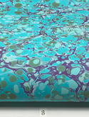 Marbled Paper Turquoise 1/2 sheets