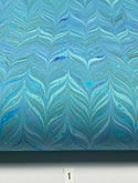 Marbled Paper Turquoise 1/2 sheets