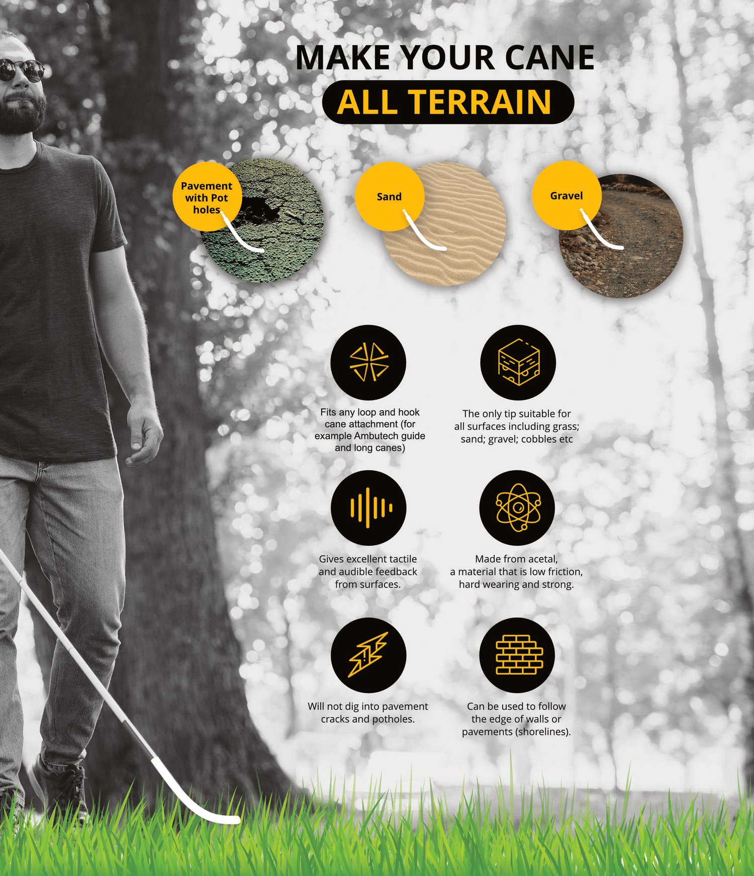 Image of HuJu All Terrain Cane Tip