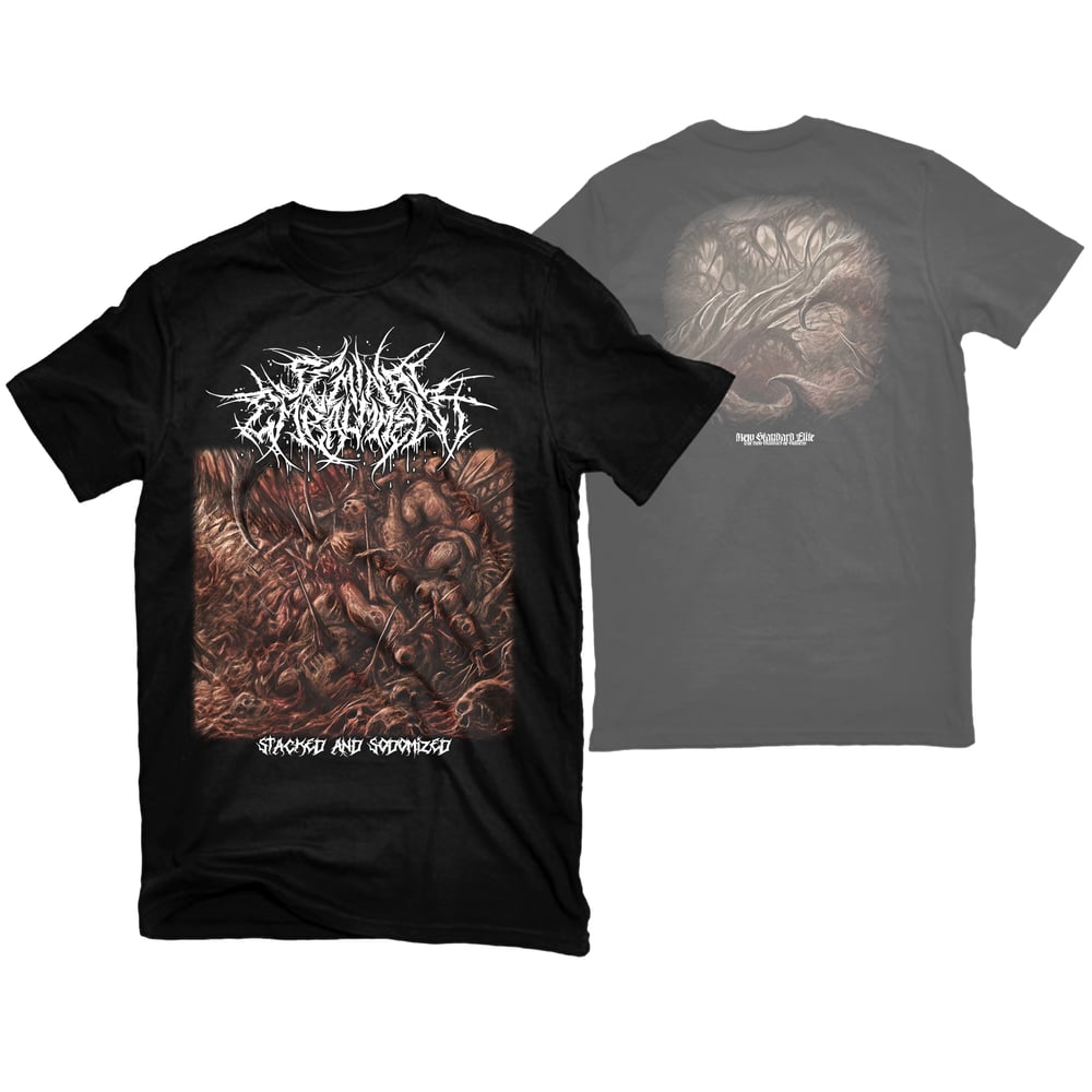 Image of SEMINAL EMBALMMENT "STACKED AND SODOMIZED" T-SHIRT