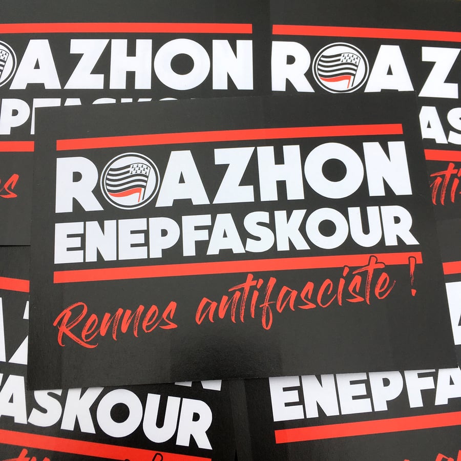 Image of Autocollant "Kêr Enepfaskour / Ville antifasciste !"