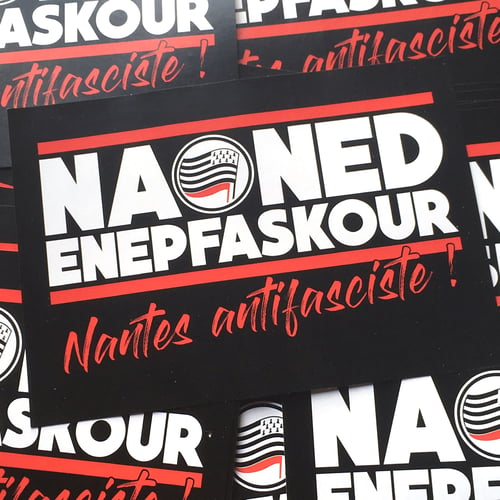 Image of Autocollant "Kêr Enepfaskour / Ville antifasciste !"