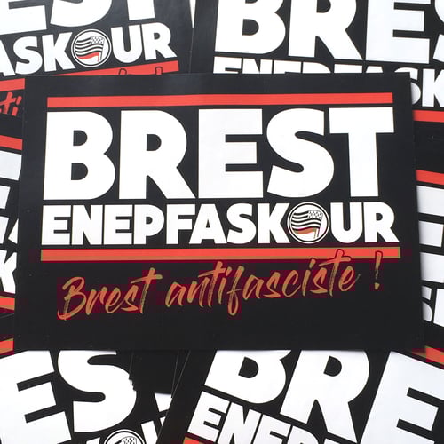 Image of Autocollant "Kêr Enepfaskour / Ville antifasciste !"